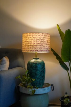 Ram faux patina finish lamp